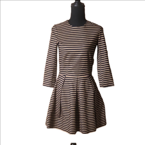 Gap Long Sleeve Fit And Flare Dress, Size Zero